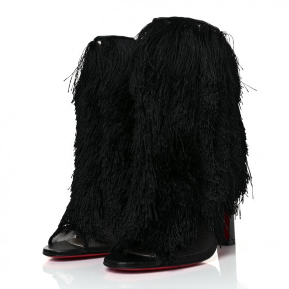 NIB $1995 Christian Louboutin Zaza peeptoe bootie - Picture 3 of 13
